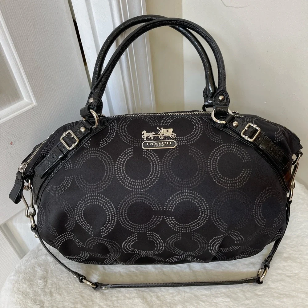 Coach Madison Dotted Op Art Large Sophia Satchel